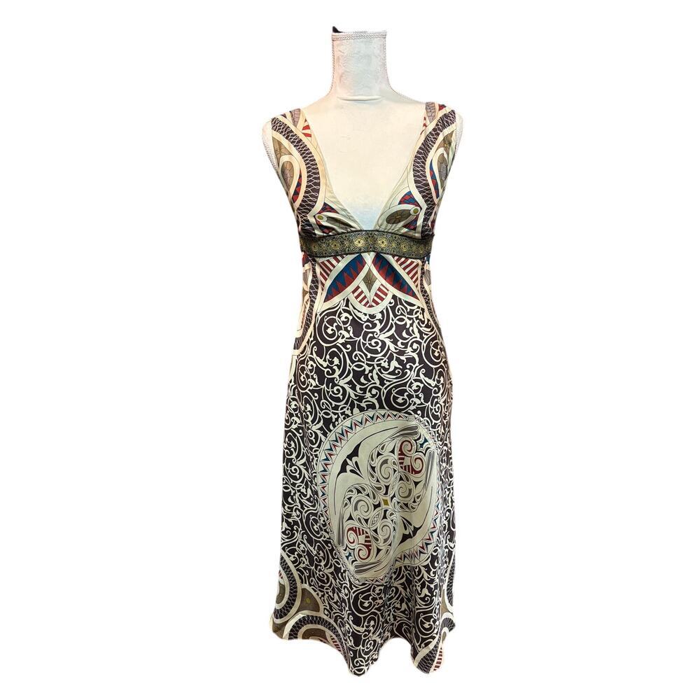 Nicole Miller Silk Multi-Color Slip Dress Size 6